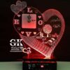 بالبینگ ساعت‌دار طرح قلب مدل LOVE با قابلیت حک متن اختصاصی