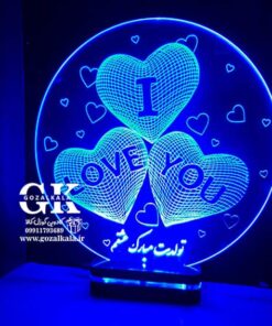 بالبینگ سه قلب سه‌بعدی I Love You | هدیه‌ای رمانتیک و ماندگار