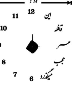 ساعت دیواری پازلی «این قافله عمر عجب می‌گذرد»