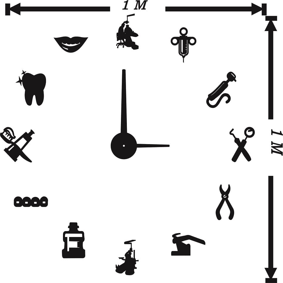 ساعت دیواری پازلی مخصوص دندانپزشک